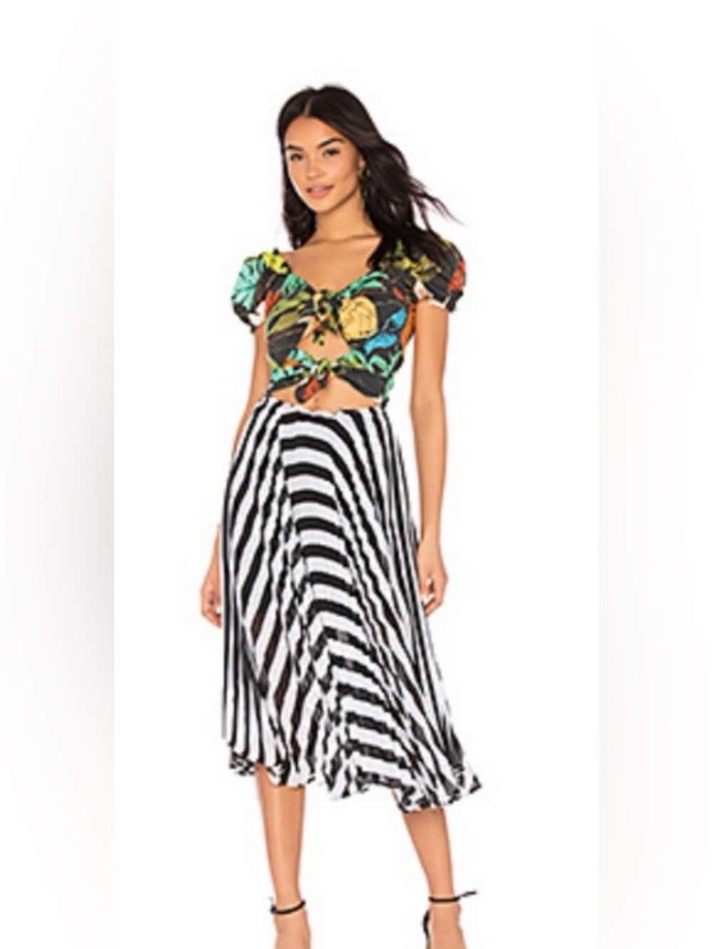 Tropical front tie Delfi Katy Dress